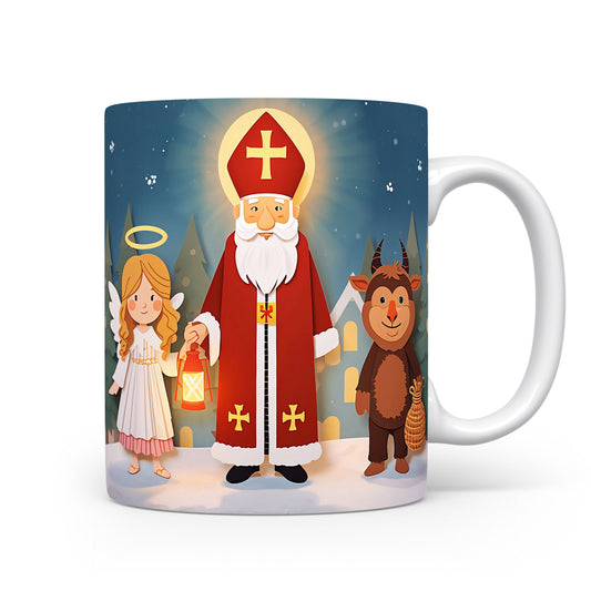 Mikuláš, čert a anděl na sváteční noci