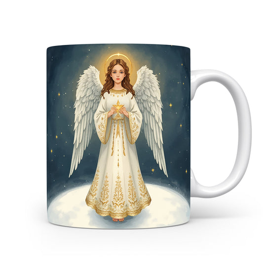 Anděl pod hvězdným nebem na hrnku