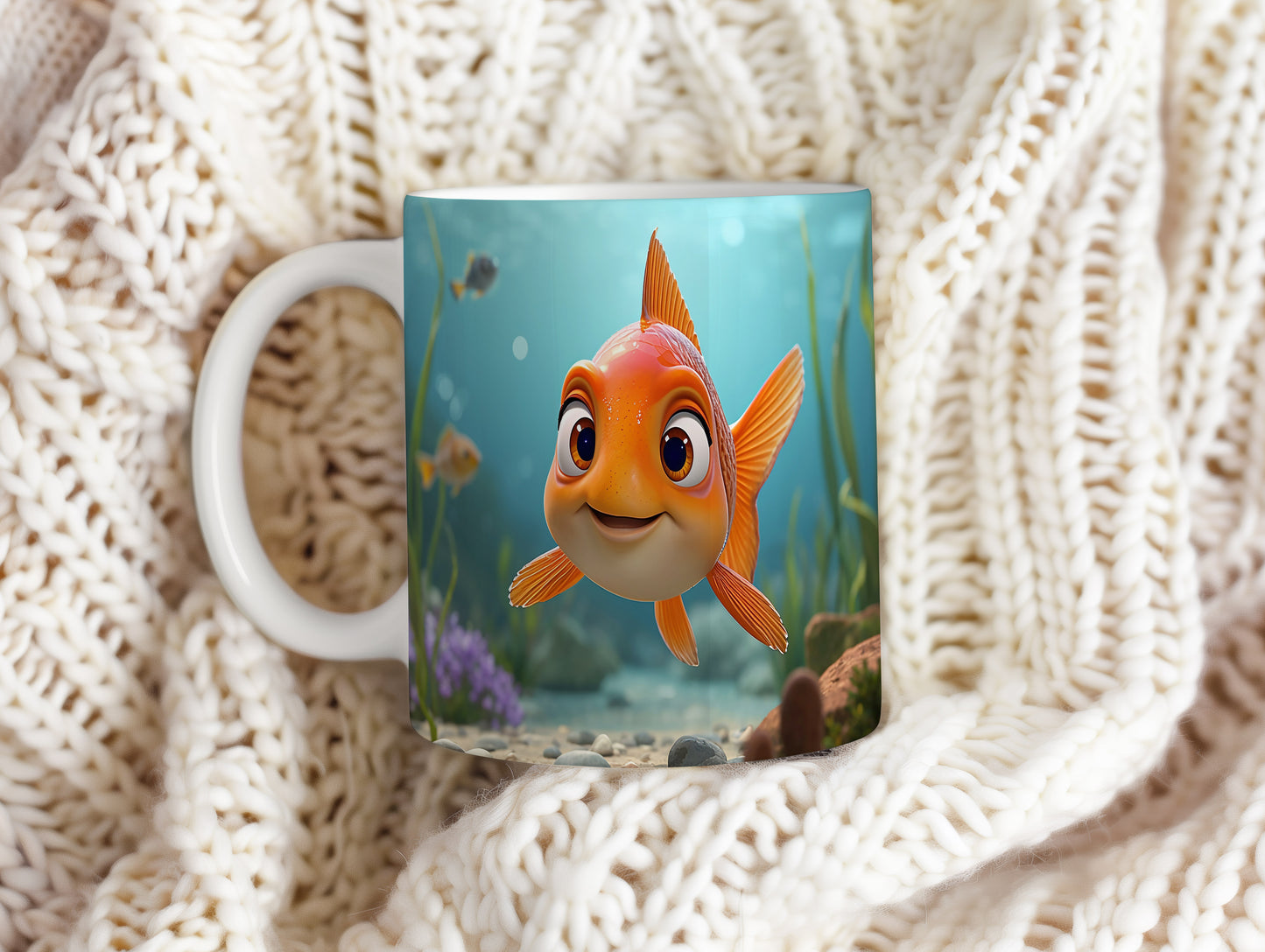 Hrnek s motivem z vodního světa – Zlatá rybka