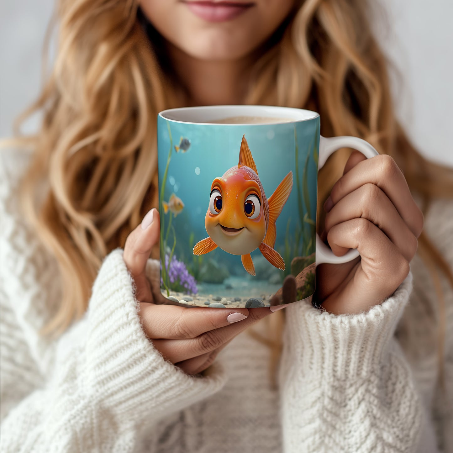 Hrnek s motivem z vodního světa – Zlatá rybka