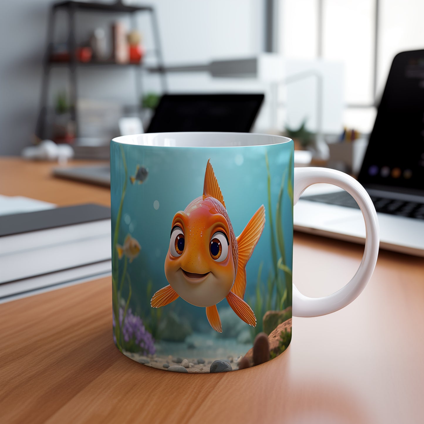 Hrnek s motivem z vodního světa – Zlatá rybka