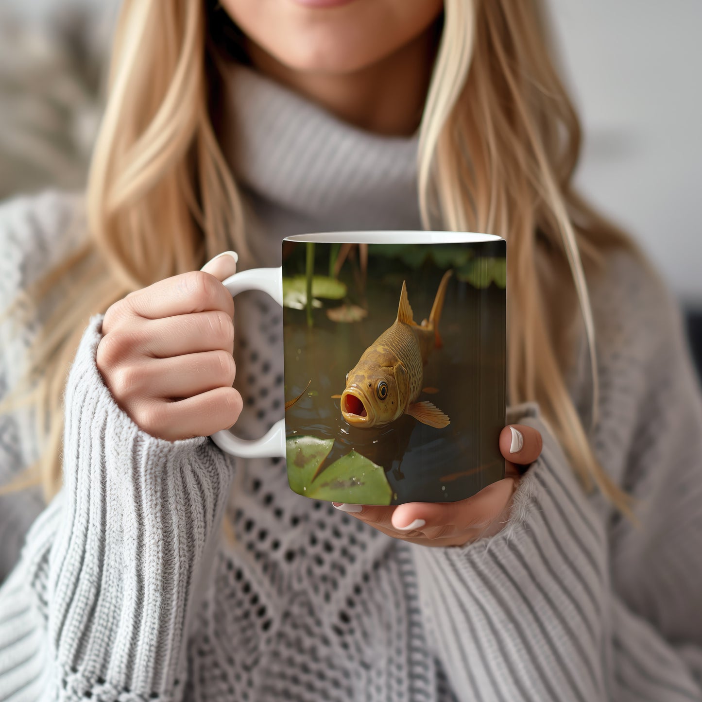 Hrnek s motivem z vodního světa – Zářivý karas