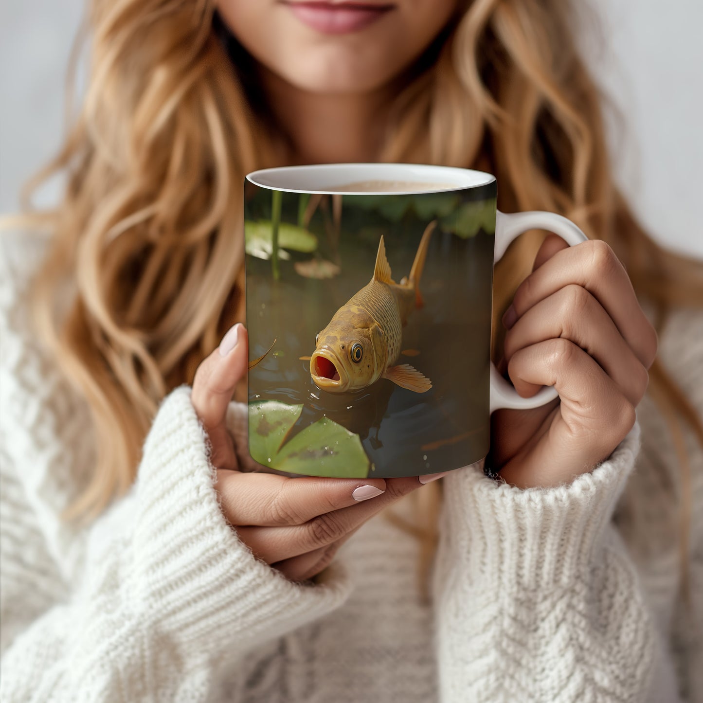 Hrnek s motivem z vodního světa – Zářivý karas