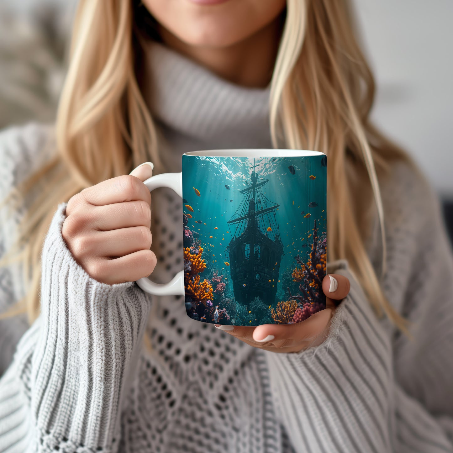 Hrnek s motivem z vodního světa – Ztracená loď