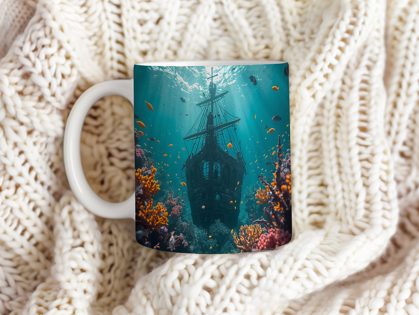 Hrnek s motivem z vodního světa – Ztracená loď