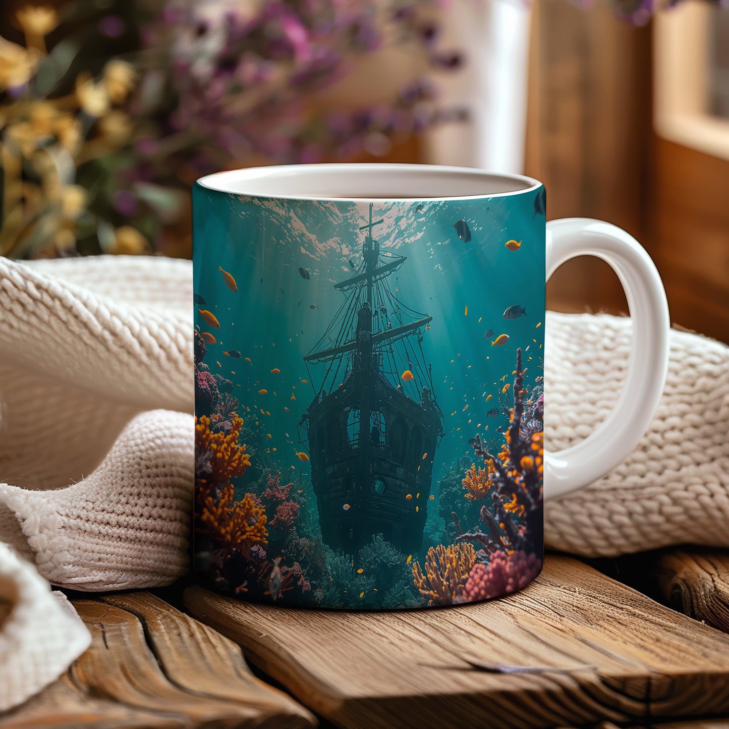 Hrnek s motivem z vodního světa – Ztracená loď