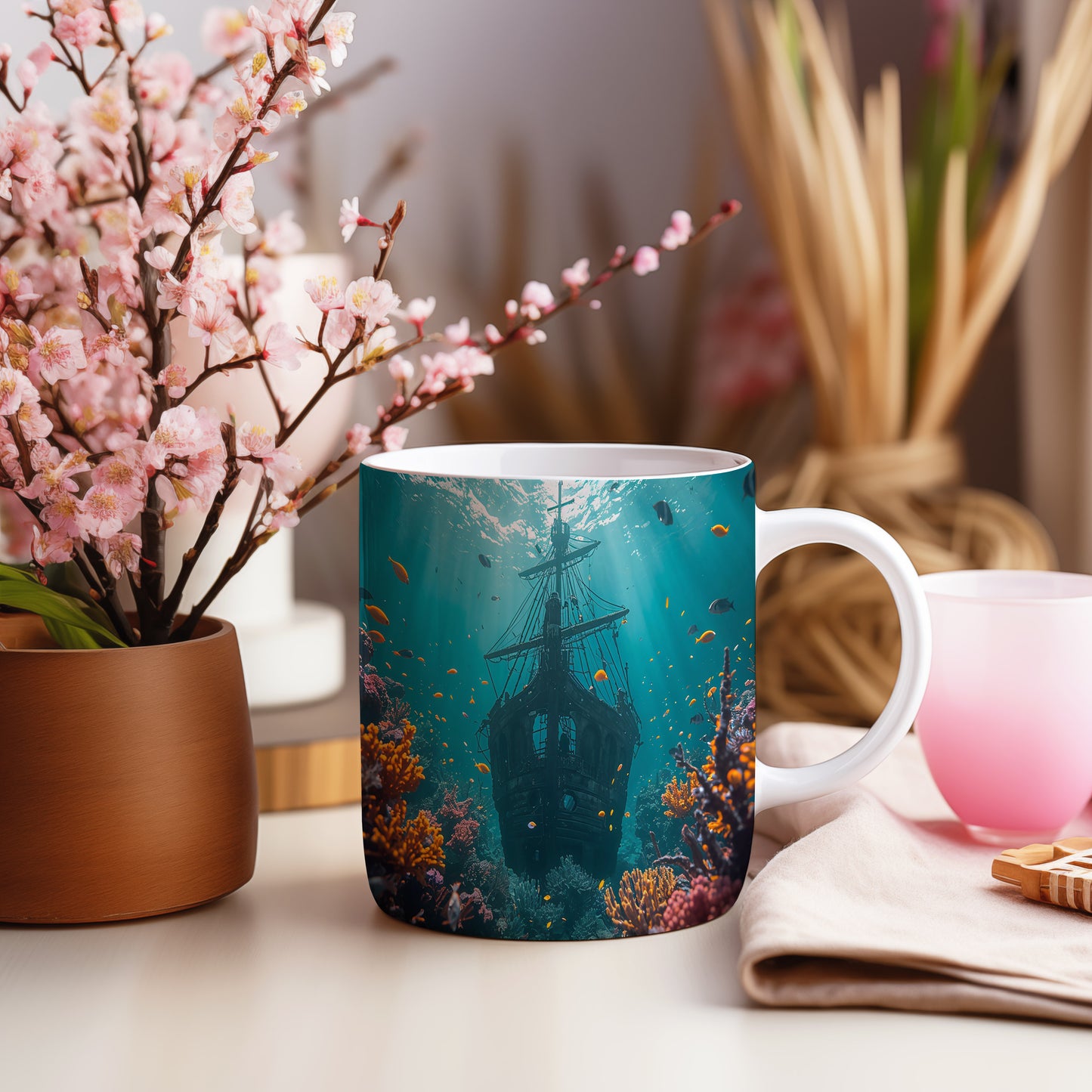 Hrnek s motivem z vodního světa – Ztracená loď