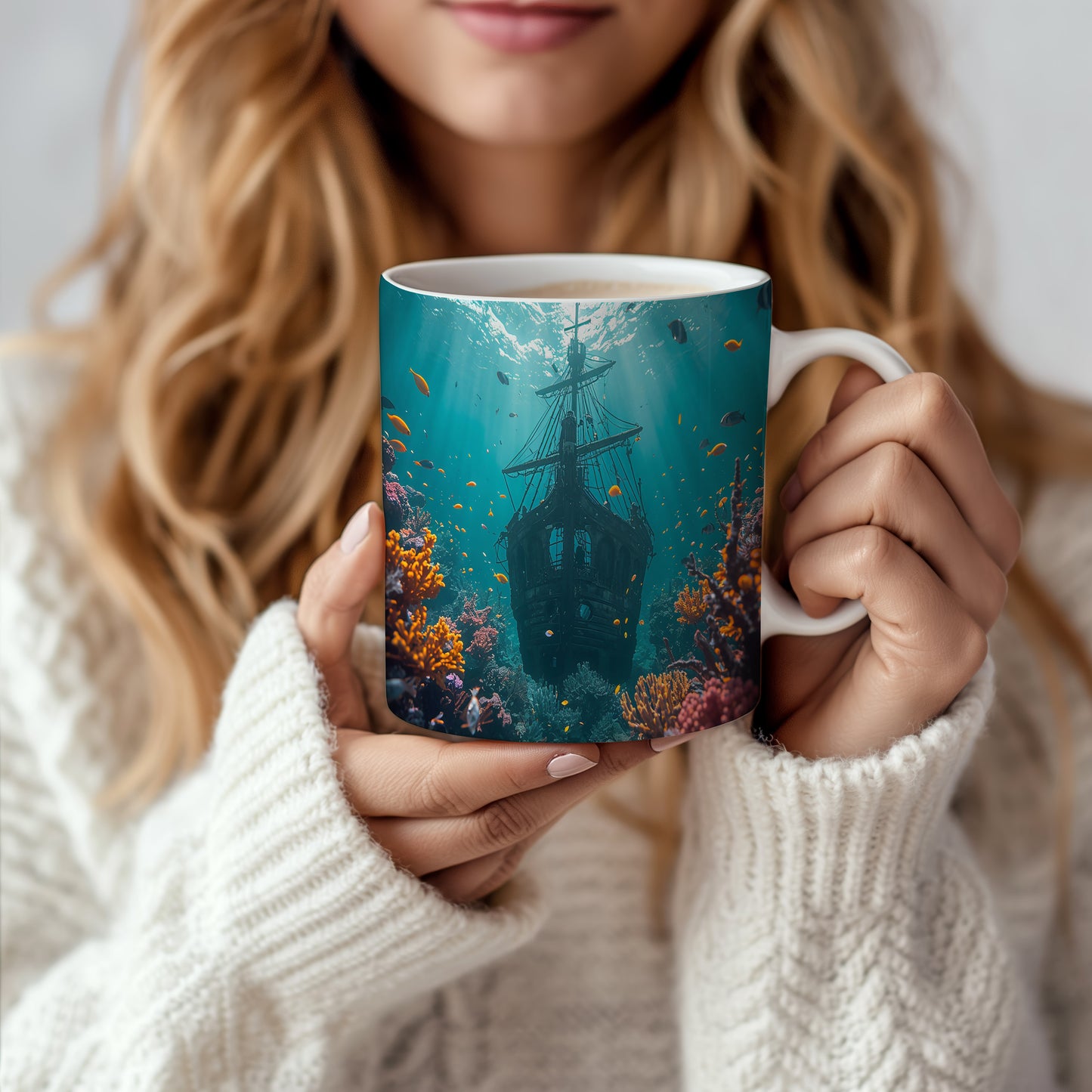 Hrnek s motivem z vodního světa – Ztracená loď