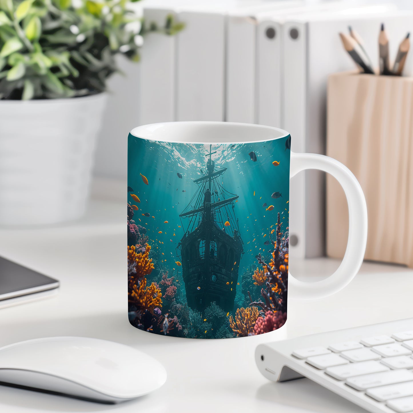 Hrnek s motivem z vodního světa – Ztracená loď