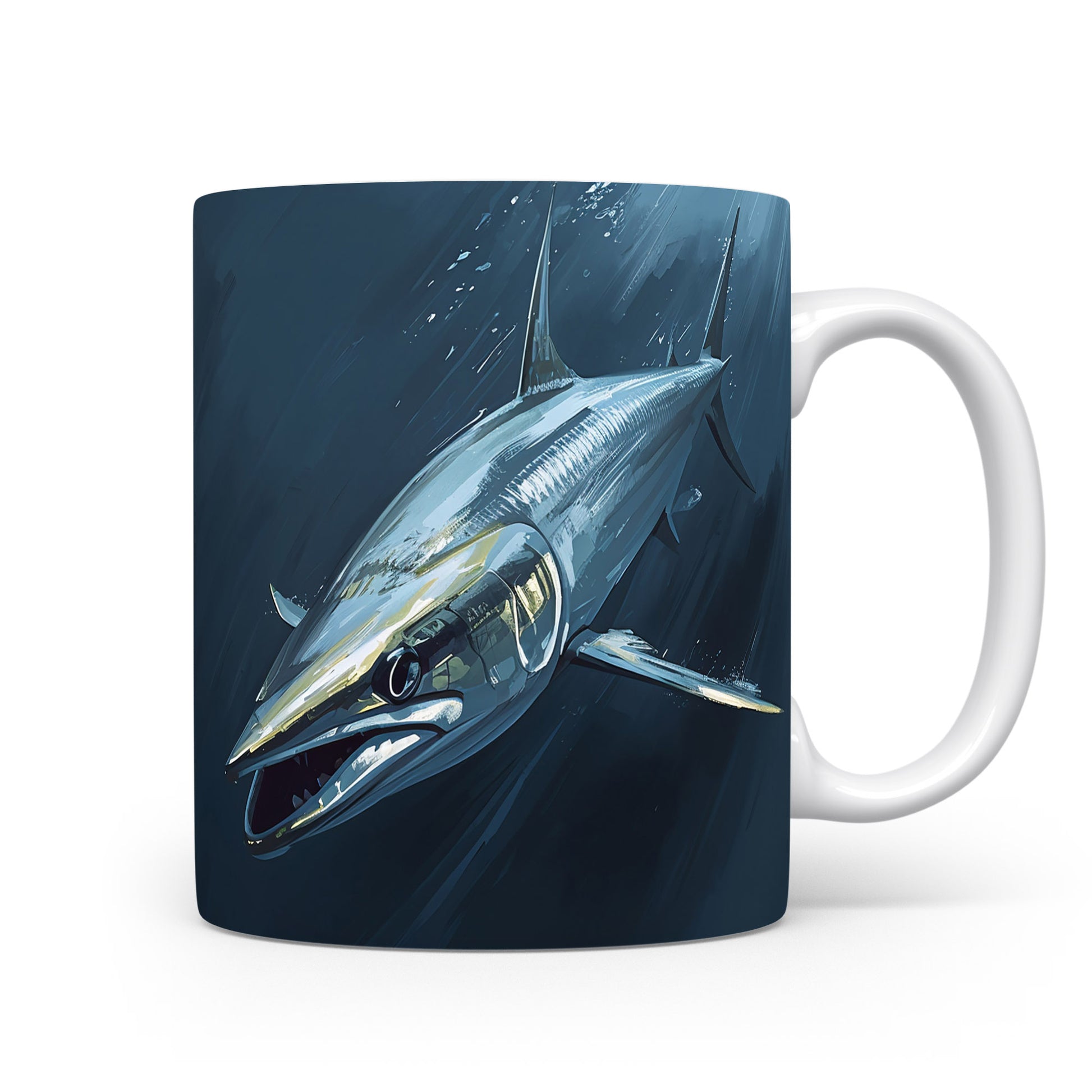 Žralok plavoucí v hlubokém oceánu