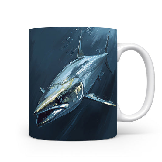 Žralok plavoucí v hlubokém oceánu