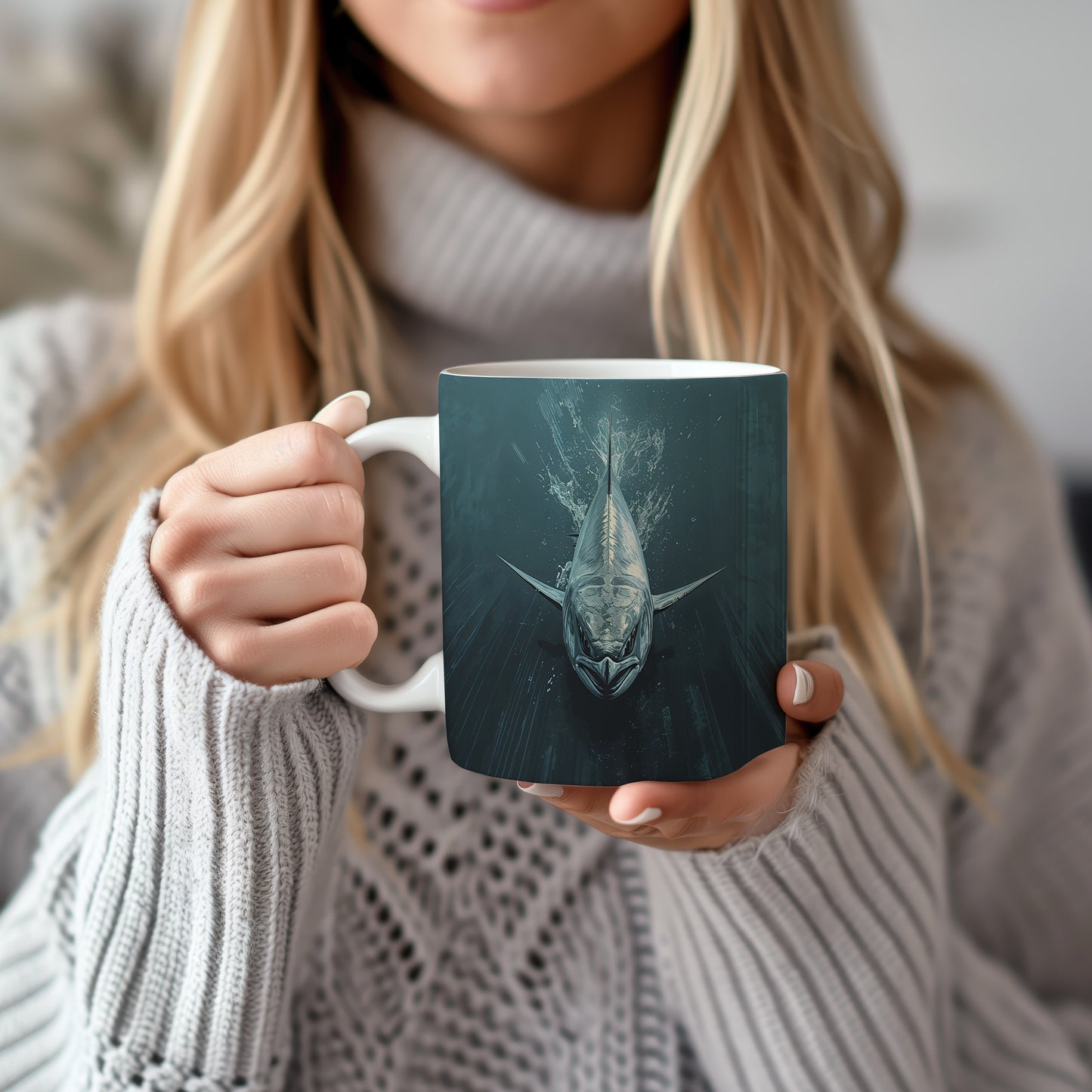 Hrnek s motivem z vodního světa – Mocný predátor