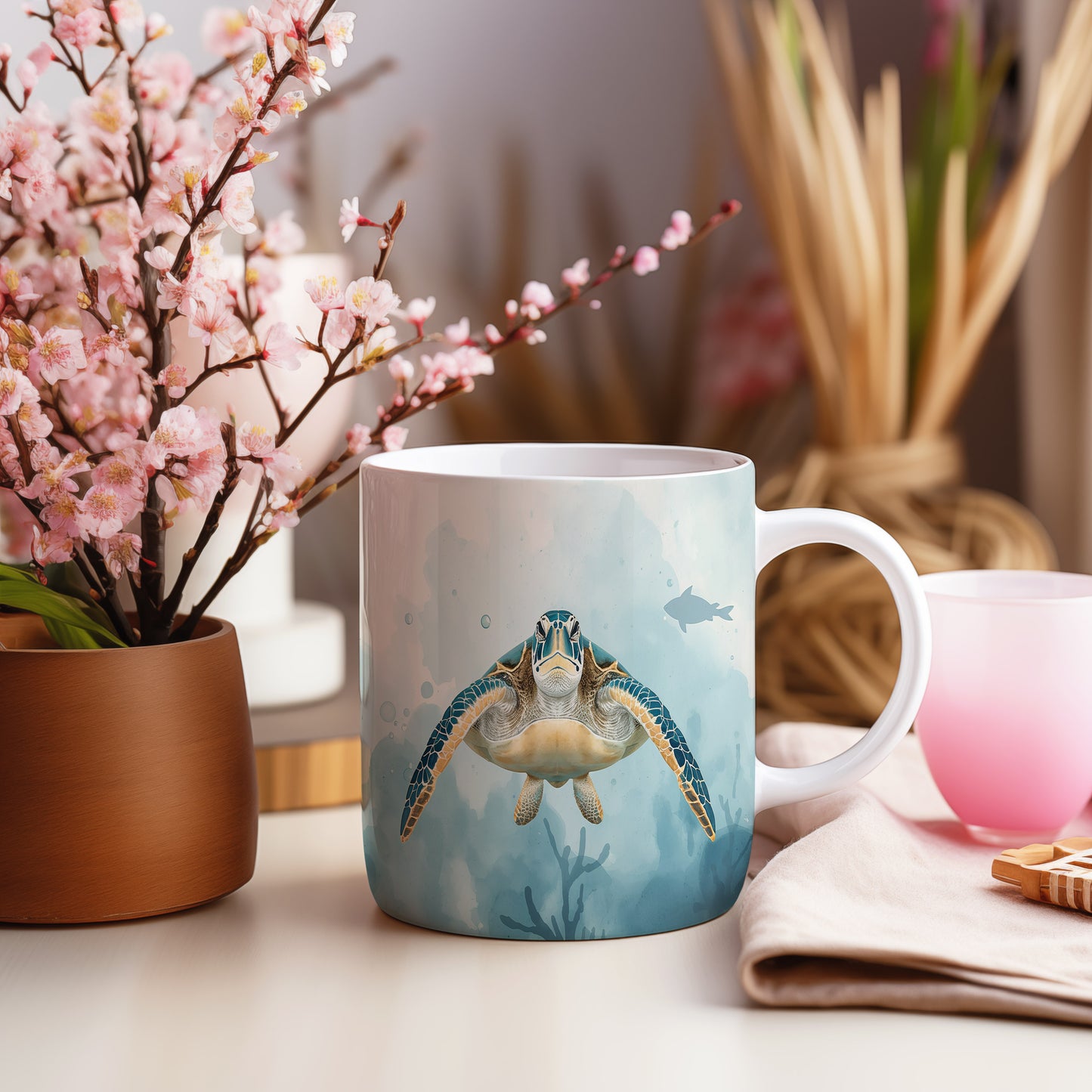Hrnek – Podmořská harmonie s želvou