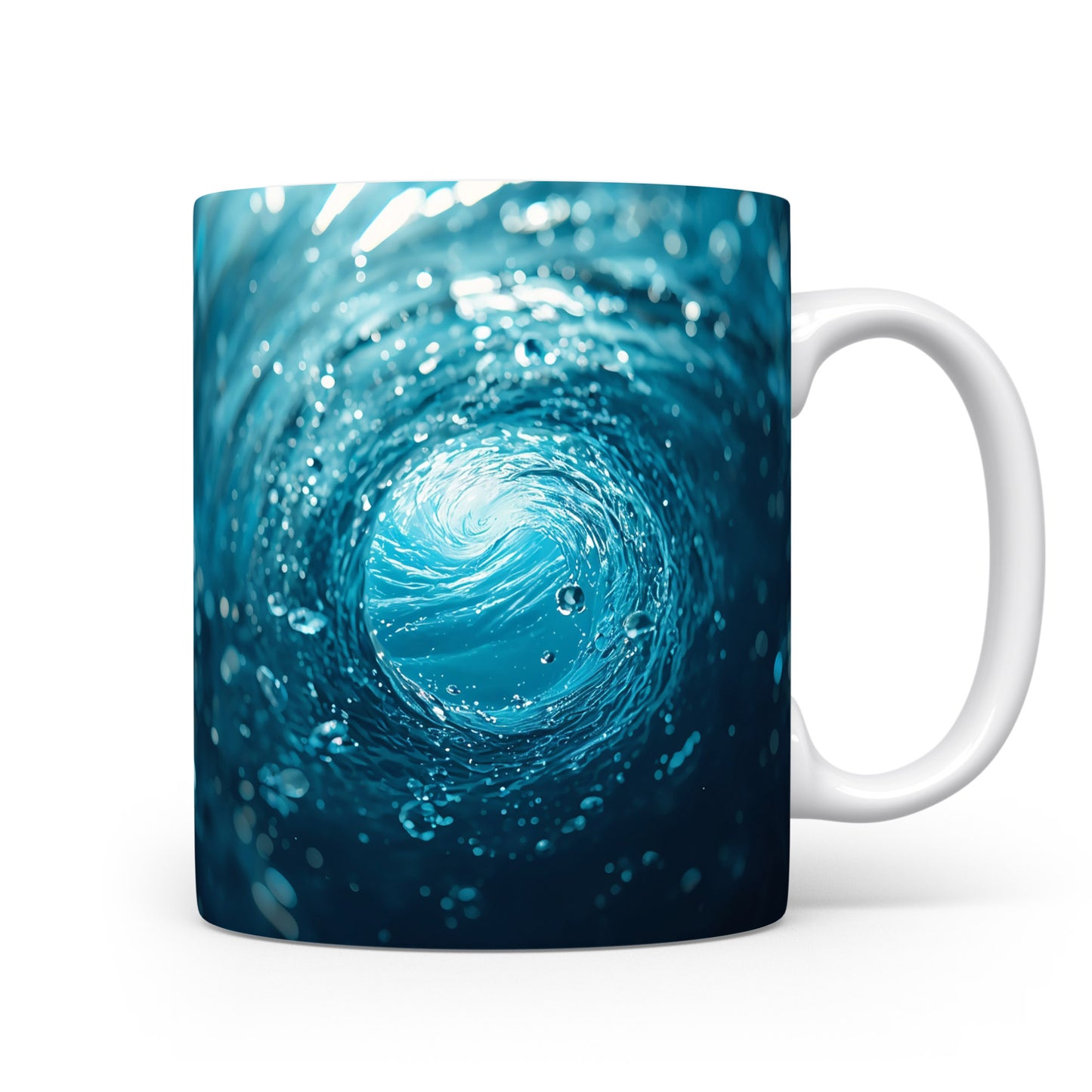 Hrnkový motiv s modrým oceánským vírem