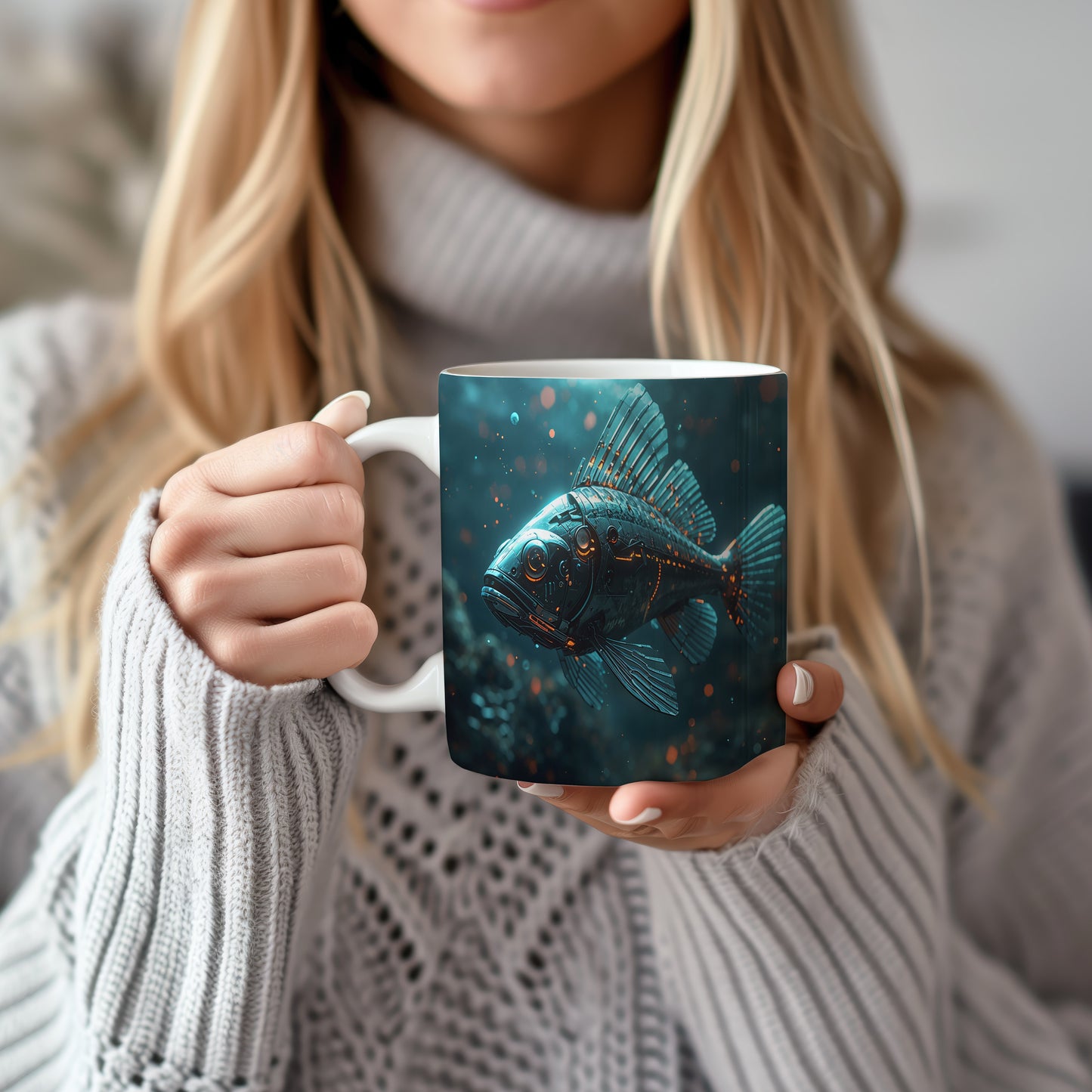 Hrnek s motivem z vodního světa – Kybernetická záře