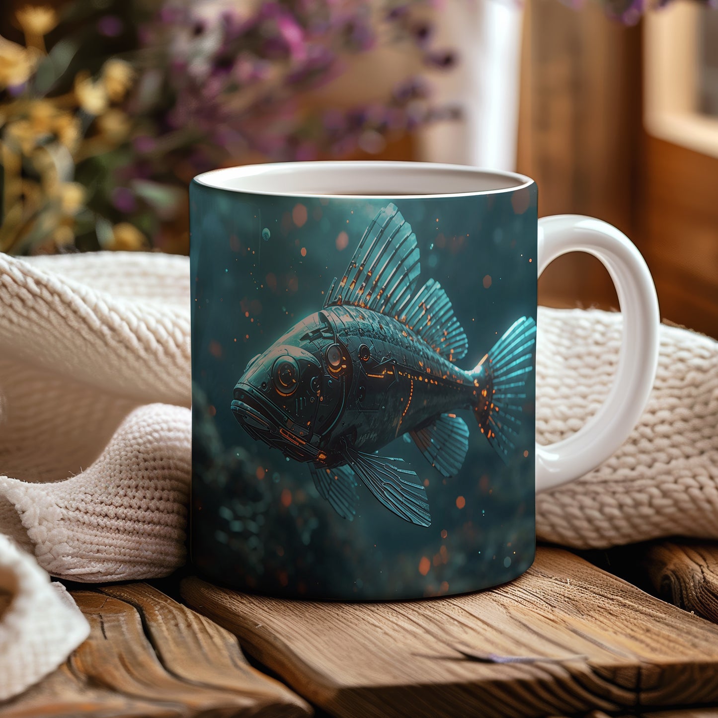 Hrnek s motivem z vodního světa – Kybernetická záře