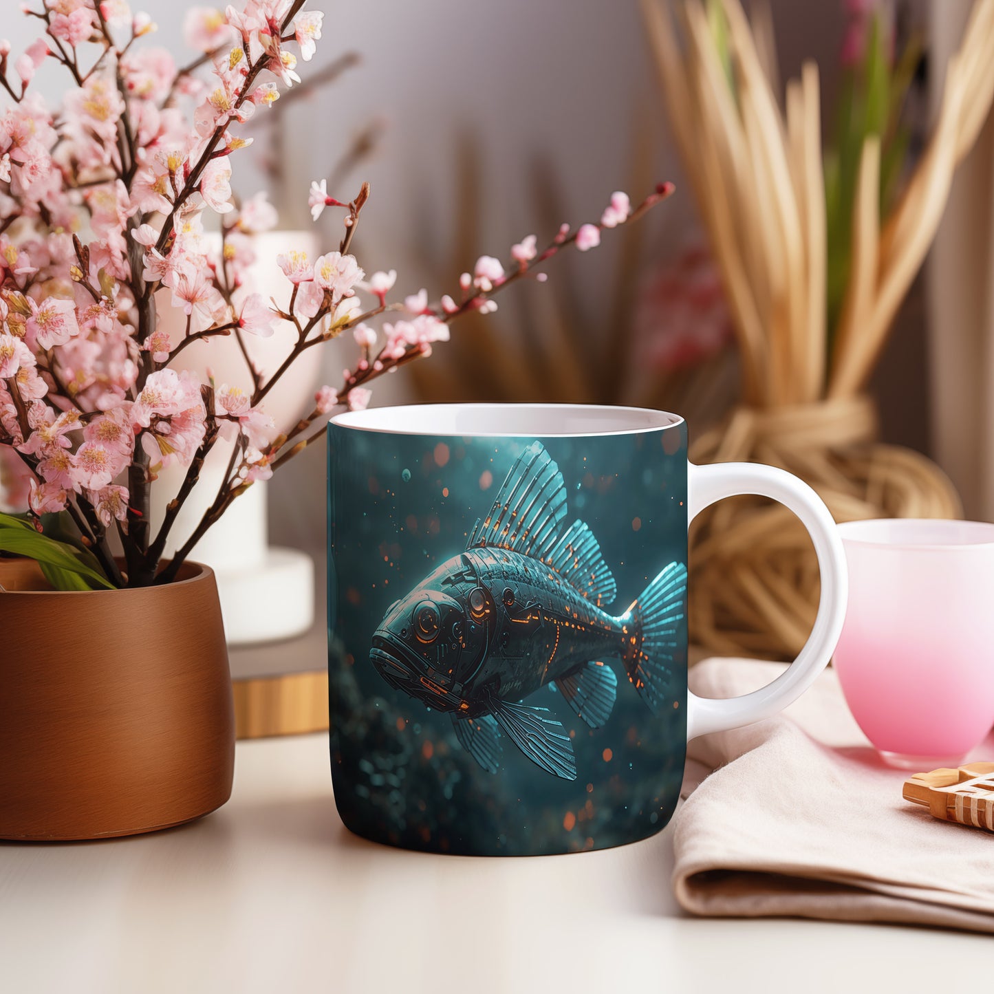 Hrnek s motivem z vodního světa – Kybernetická záře