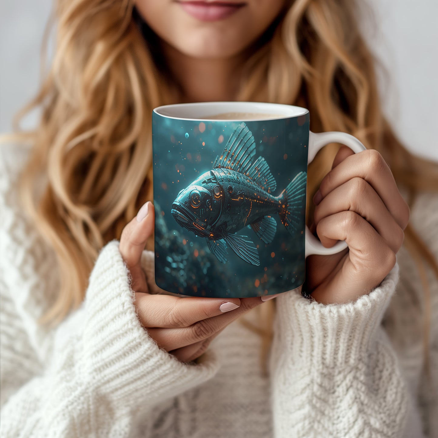 Hrnek s motivem z vodního světa – Kybernetická záře