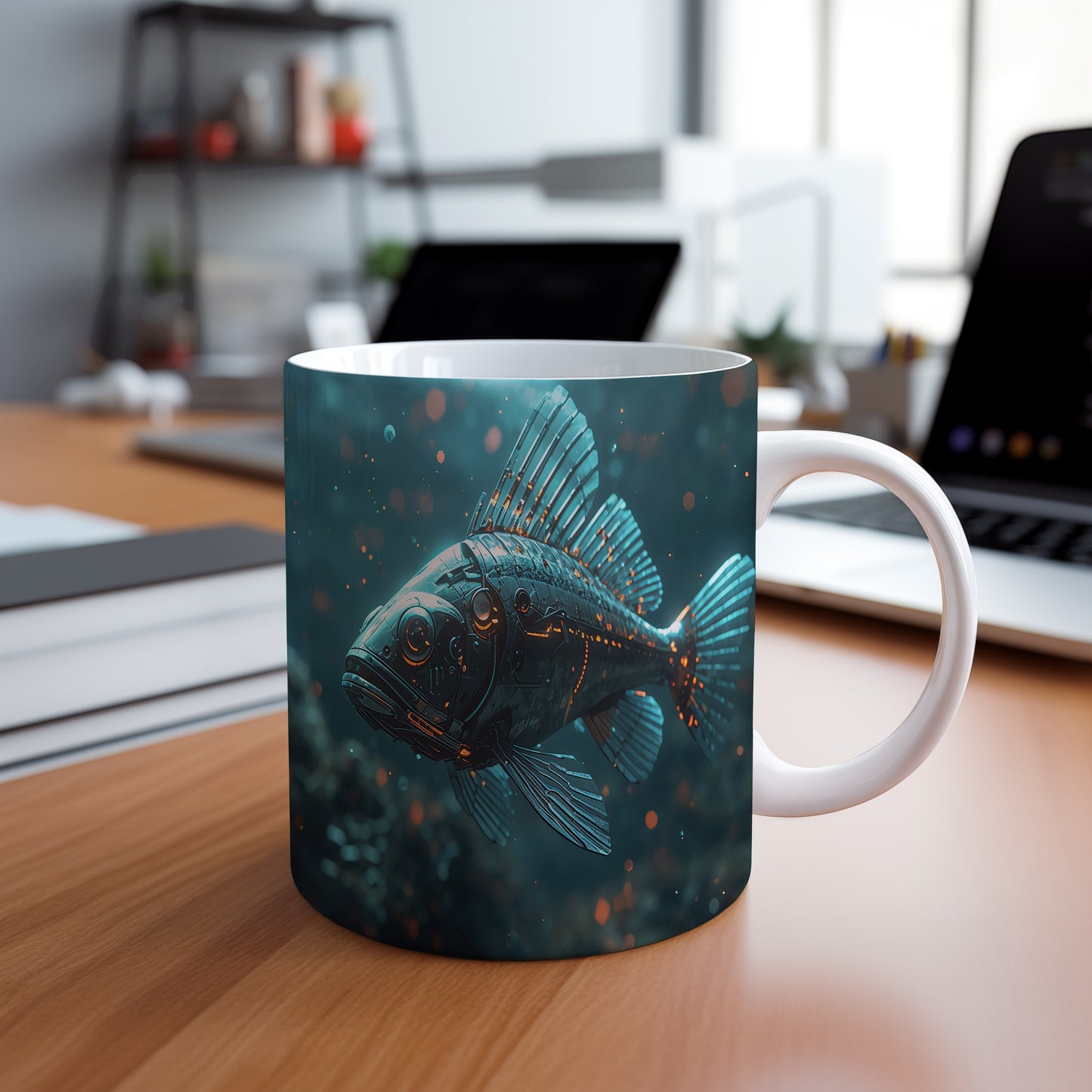 Hrnek s motivem z vodního světa – Kybernetická záře