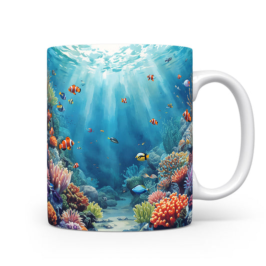 Pestrobarevné rybky mezi korály v oceánu