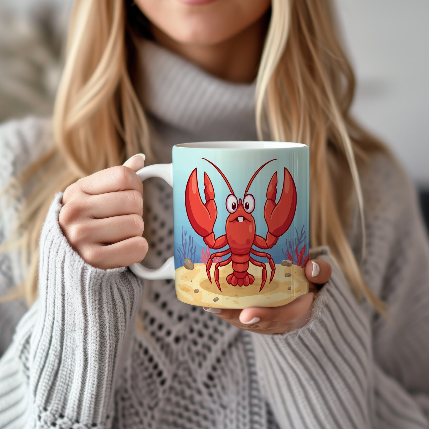 Hrnek s motivem z vodního světa – Veselý rak