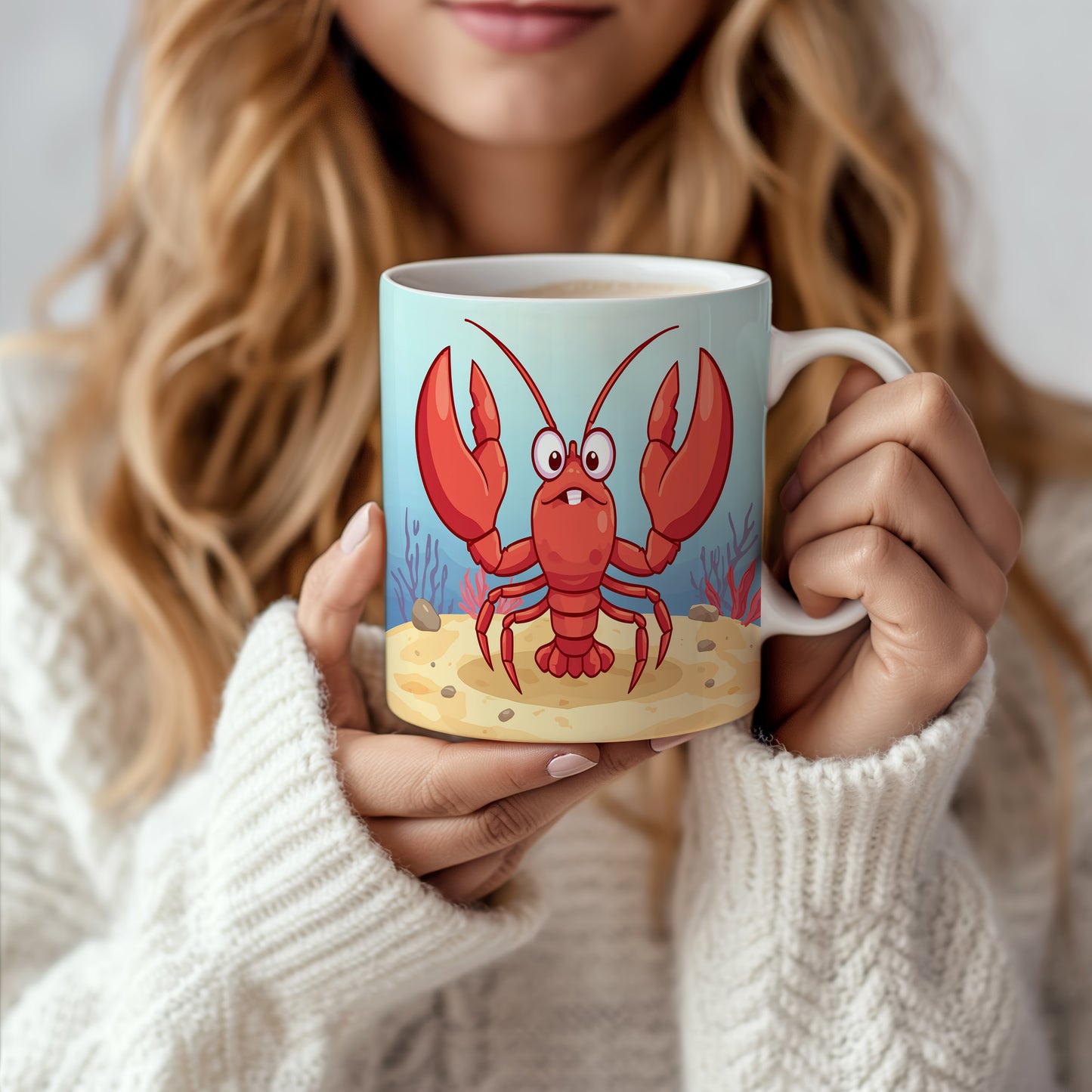 Hrnek s motivem z vodního světa – Veselý rak