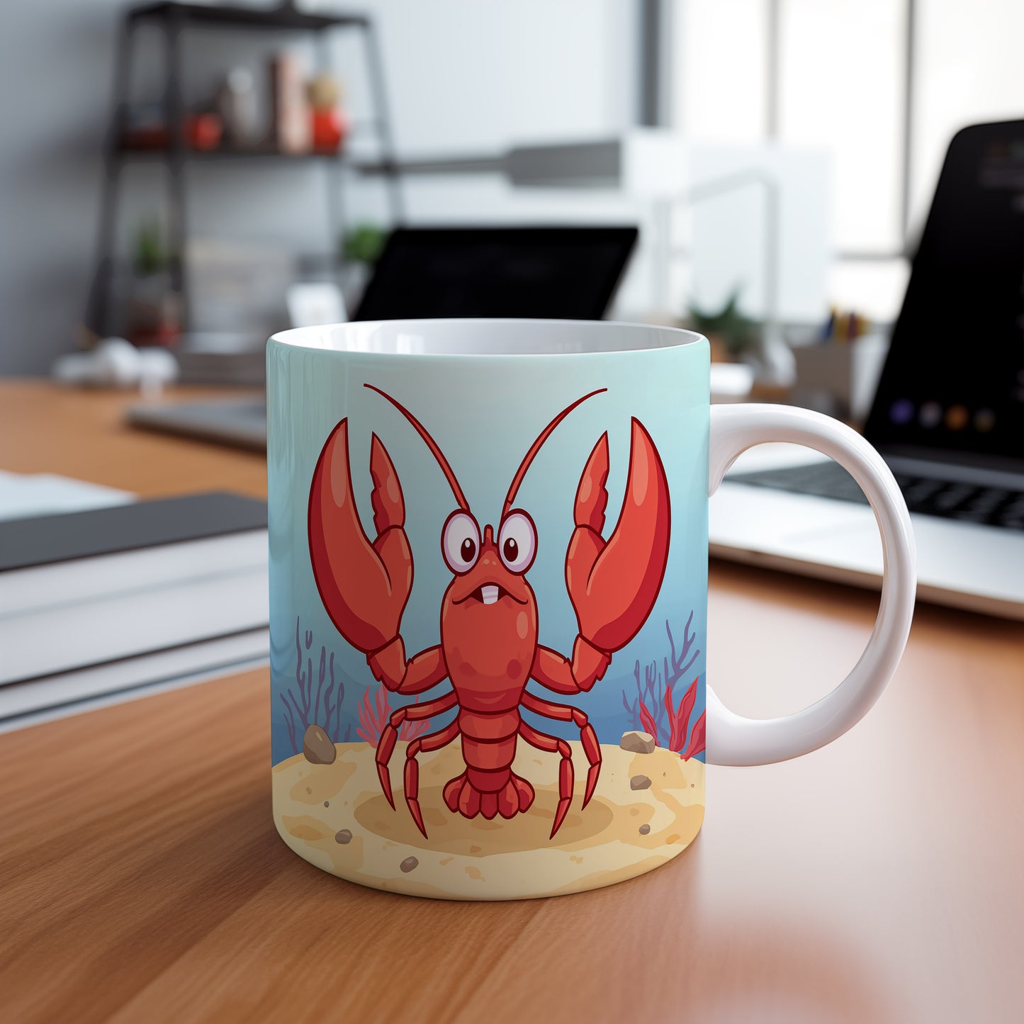 Hrnek s motivem z vodního světa – Veselý rak