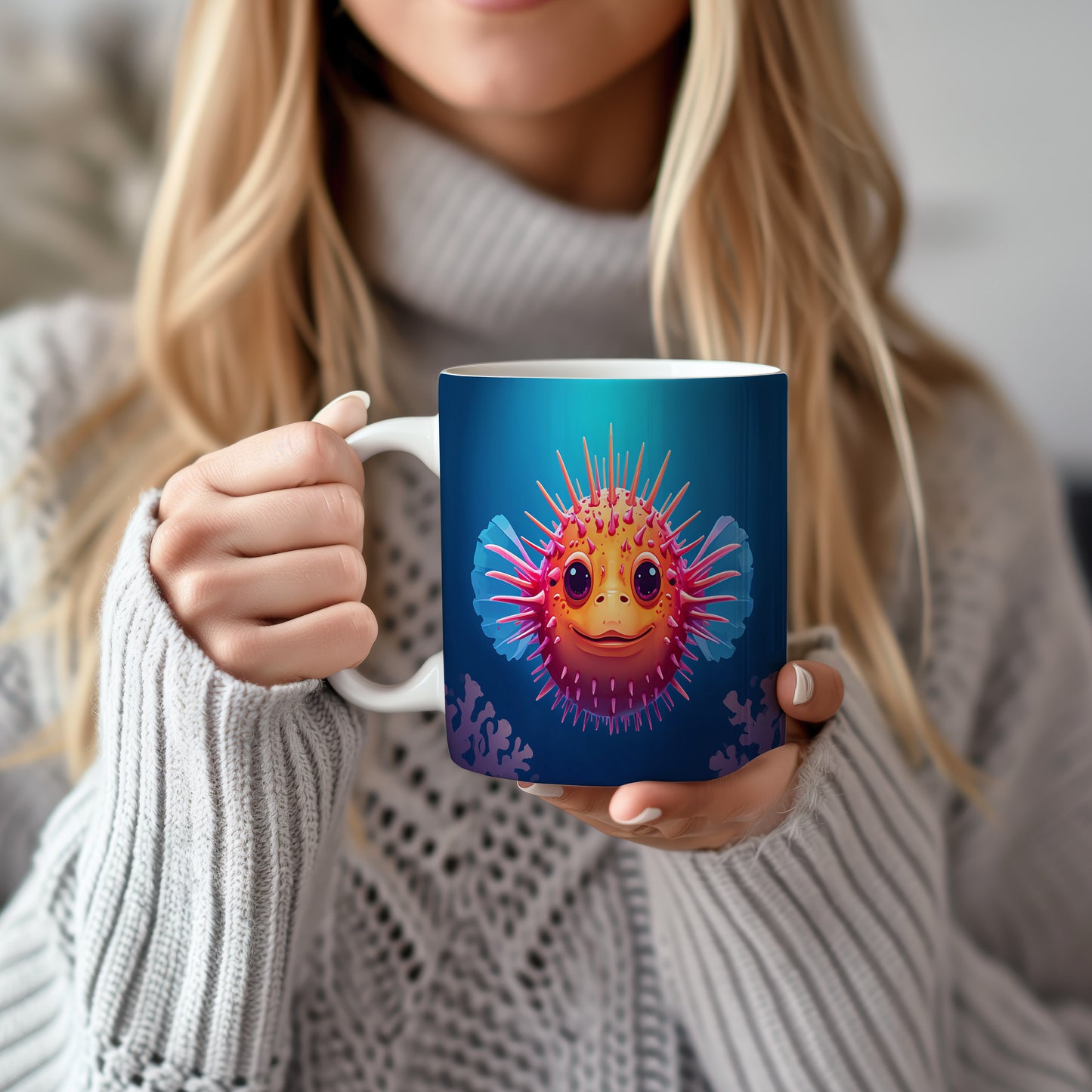 Hrnek s motivem z vodního světa – Ježíkův úsměv