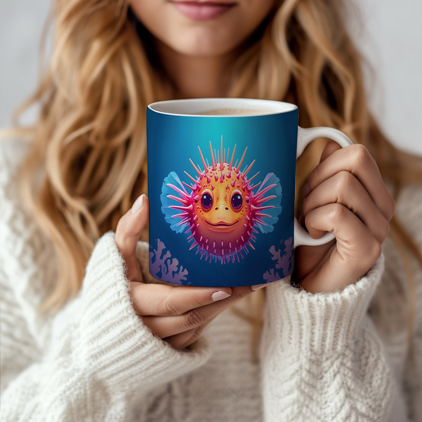 Hrnek s motivem z vodního světa – Ježíkův úsměv