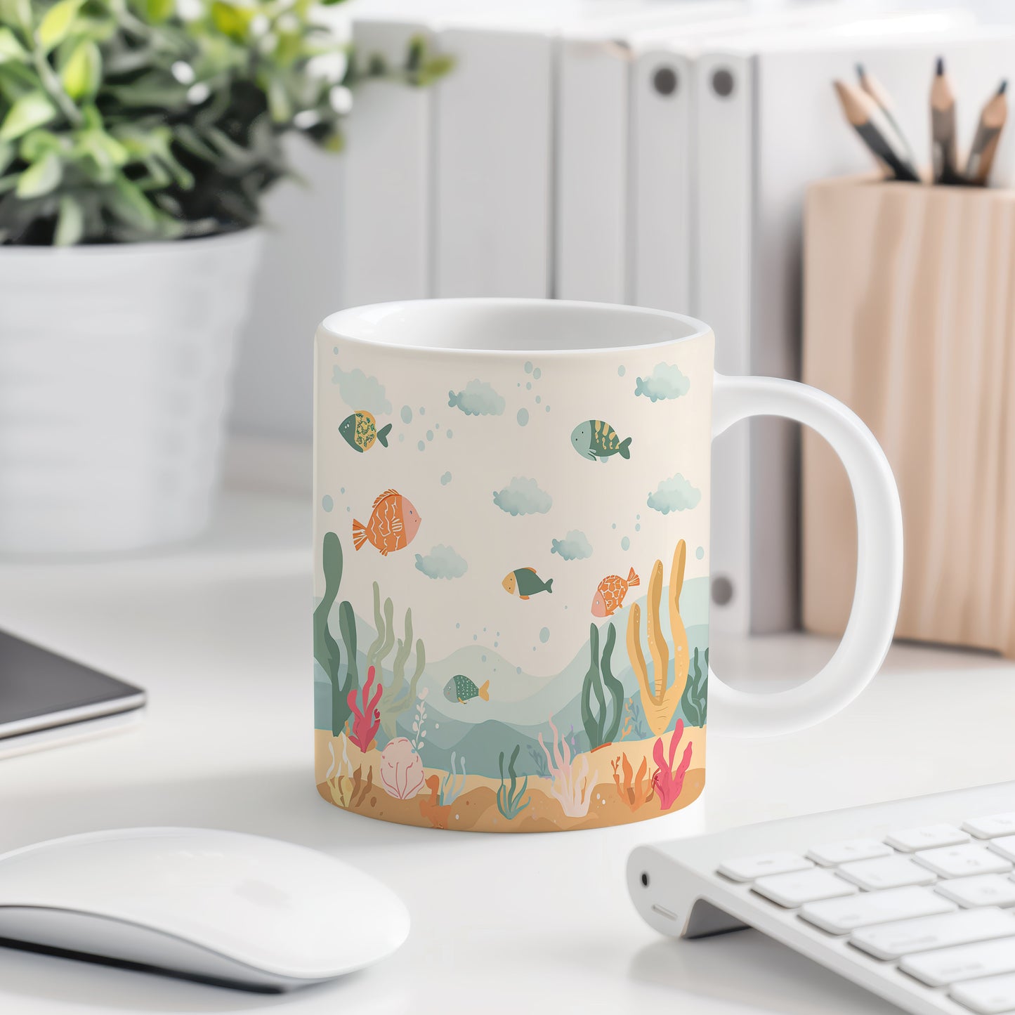 Hrnek s motivem z vodního světa – Oceánské radosti