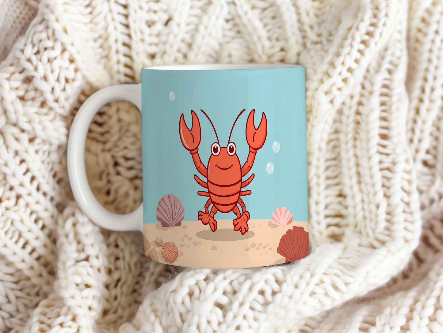 Hrnek s motivem z vodního světa – Veselý krab