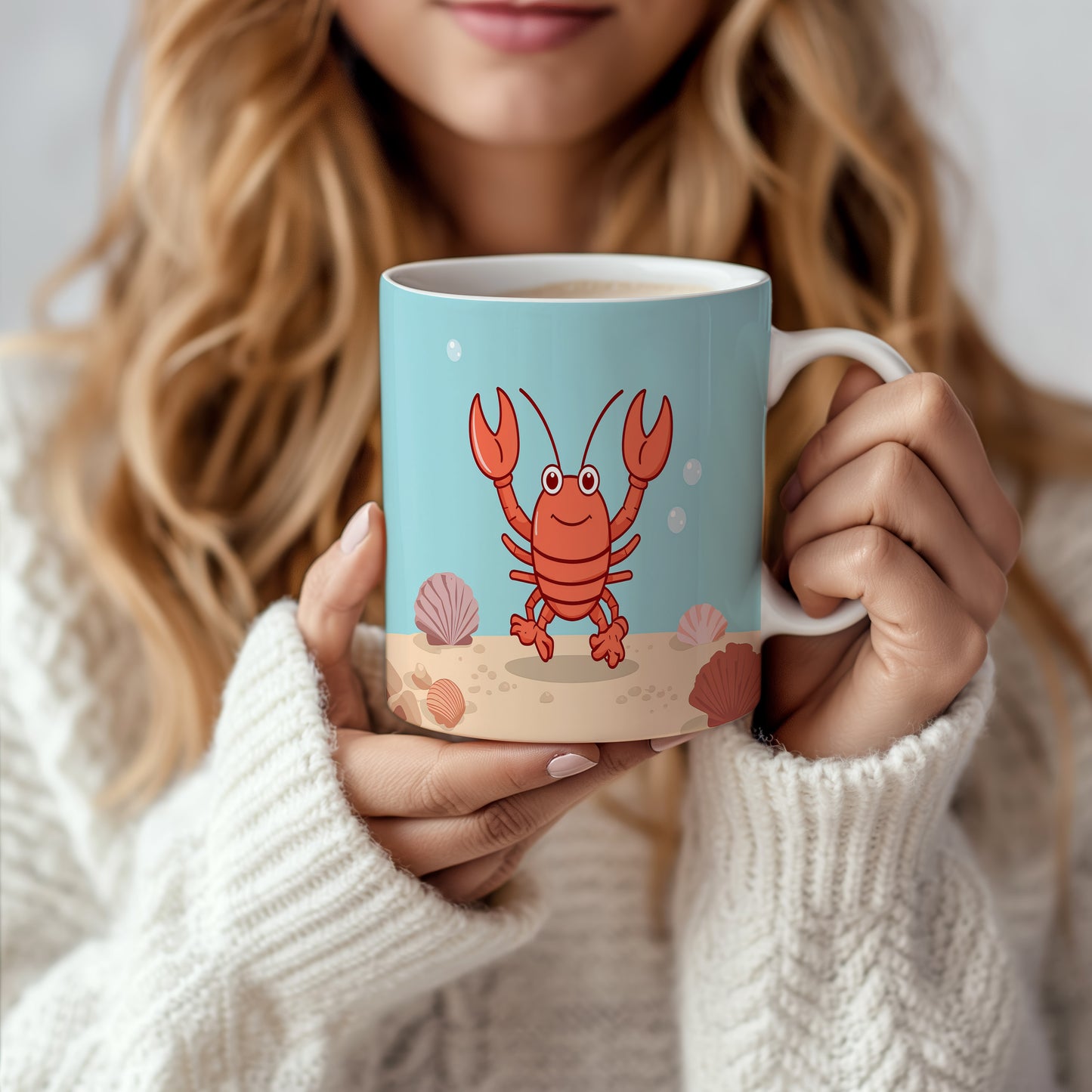 Hrnek s motivem z vodního světa – Veselý krab