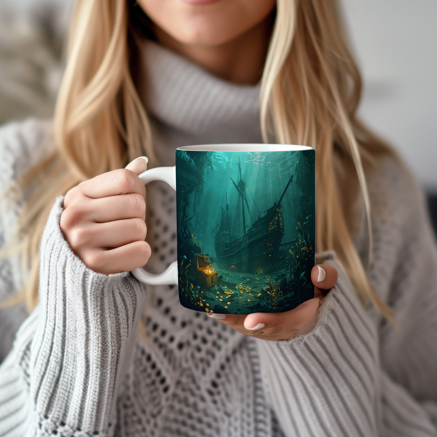 Hrnek s motivem z vodního světa – Poklad oceánských hlubin