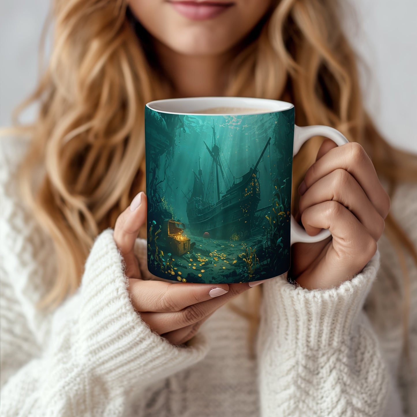 Hrnek s motivem z vodního světa – Poklad oceánských hlubin