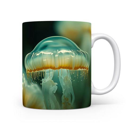 Medúza v oceánu s tajemným osvětlením