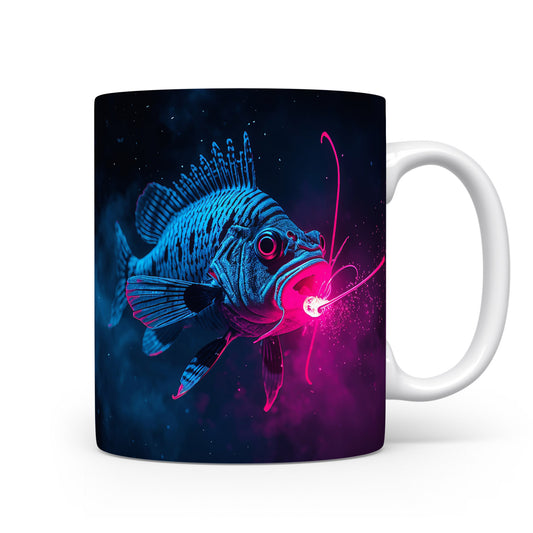 Modrá ryba s růžovým neonem v oceánu