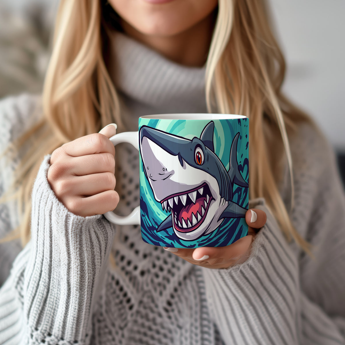 Hrnek s motivem z vodního světa – Divoký oceánský lovec