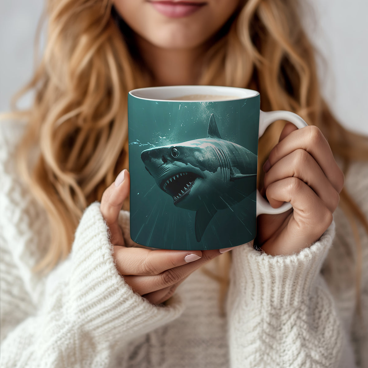 Hrnek s motivem z vodního světa – Oceánský predátor
