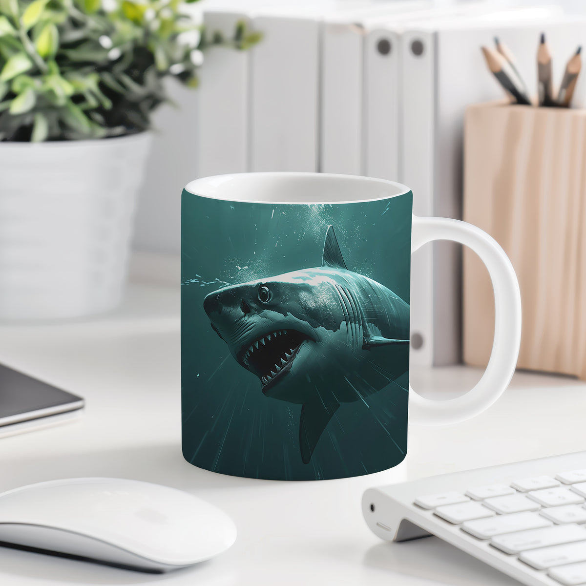Hrnek s motivem z vodního světa – Oceánský predátor