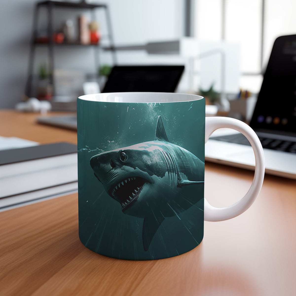Hrnek s motivem z vodního světa – Oceánský predátor
