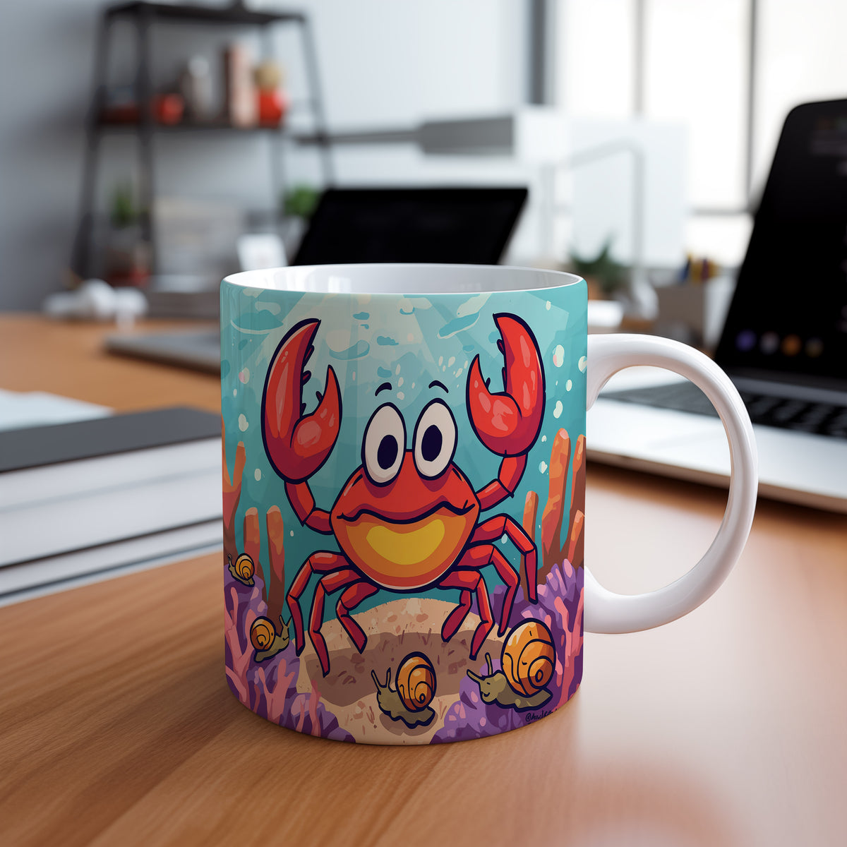 Hrnek s motivem z vodního světa – Veselý Krab