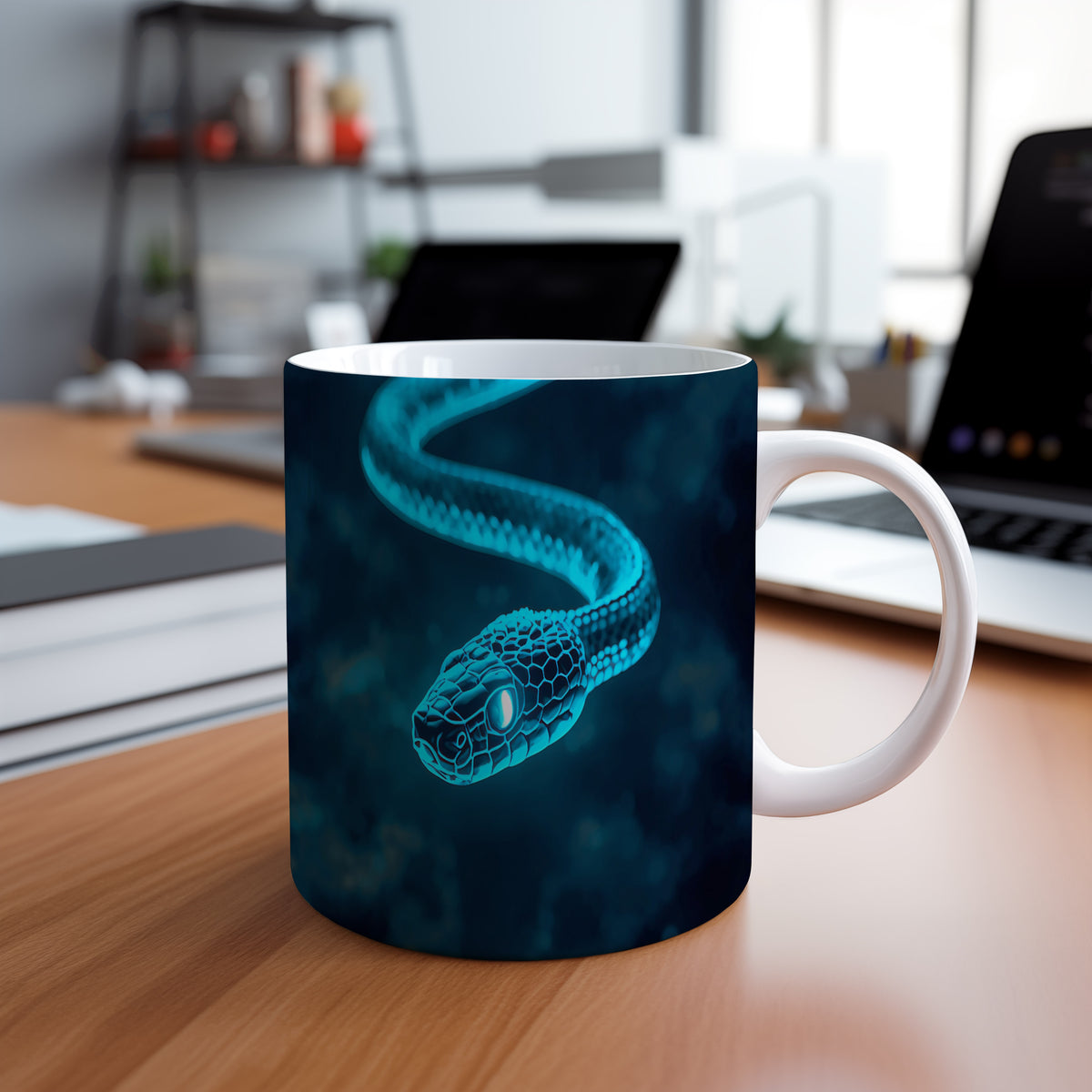 Hrnek s motivem z vodního světa – Zářící hadí král