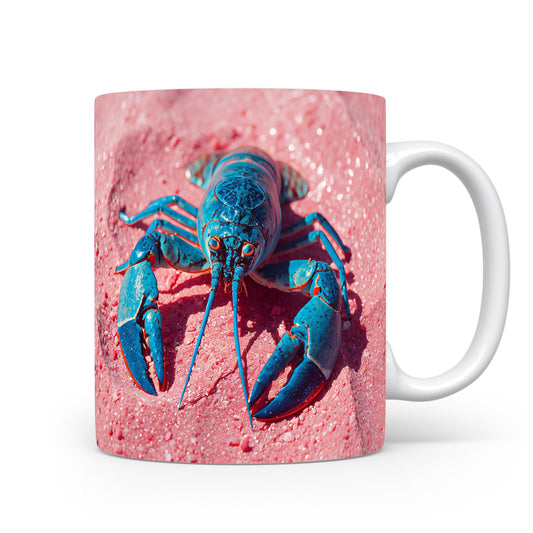 Modrý krab na růžovém písku