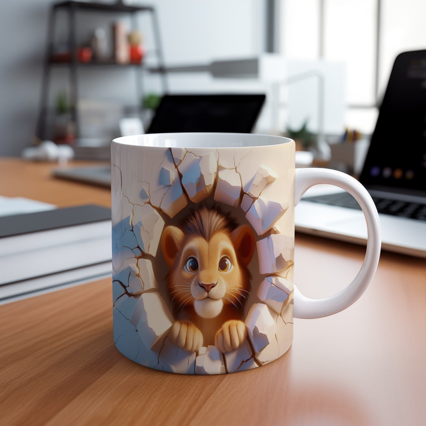 Hrnek se lvíčkem s 3D efektem