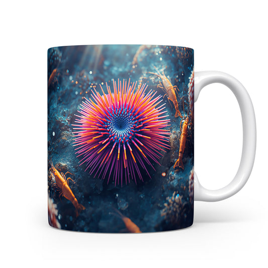 Hrnek s mořským ježkem a krevetami