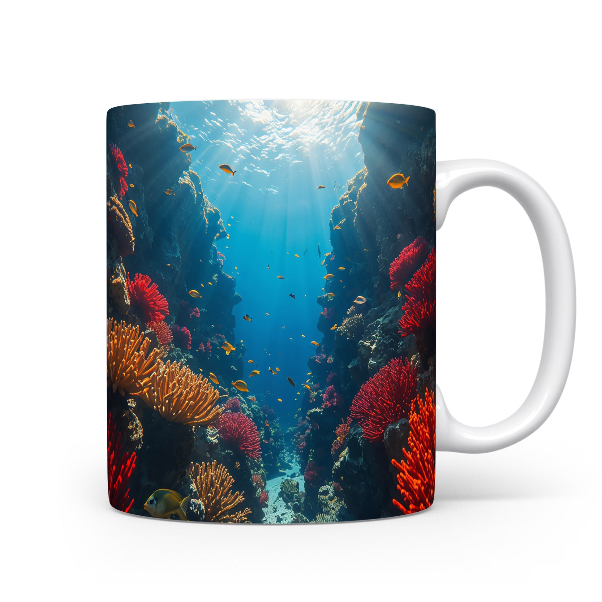 Hrnek s podmořským motivem korálů