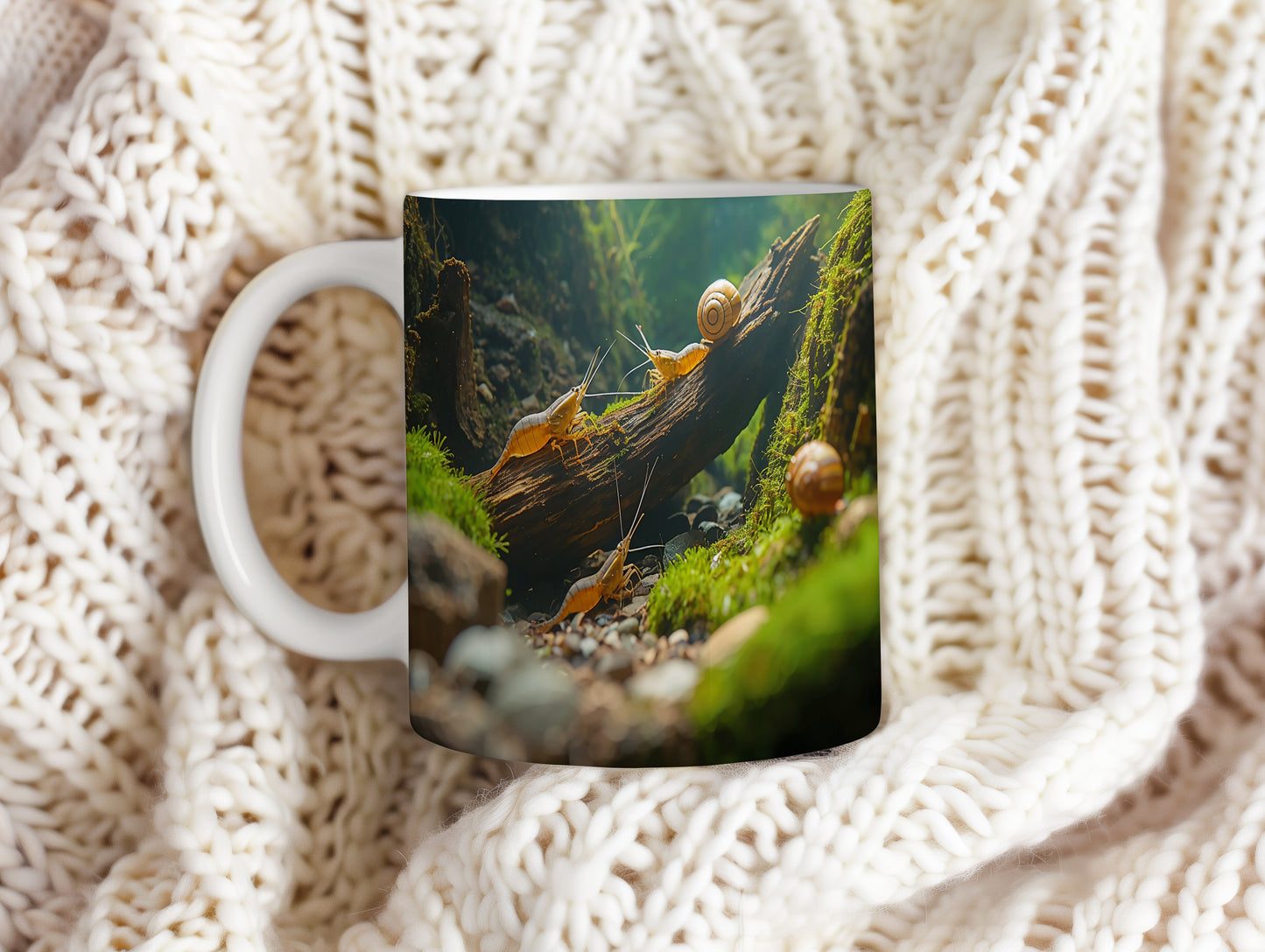 Hrnek s motivem z vodního světa – Tiché šepoty korýšů