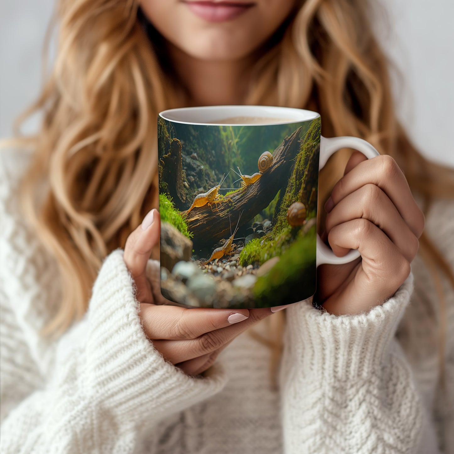 Hrnek s motivem z vodního světa – Tiché šepoty korýšů