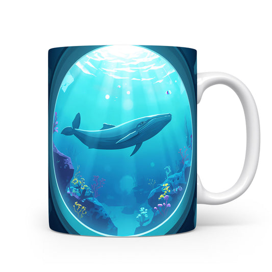 Hrnek s motivem oceánu a velryby