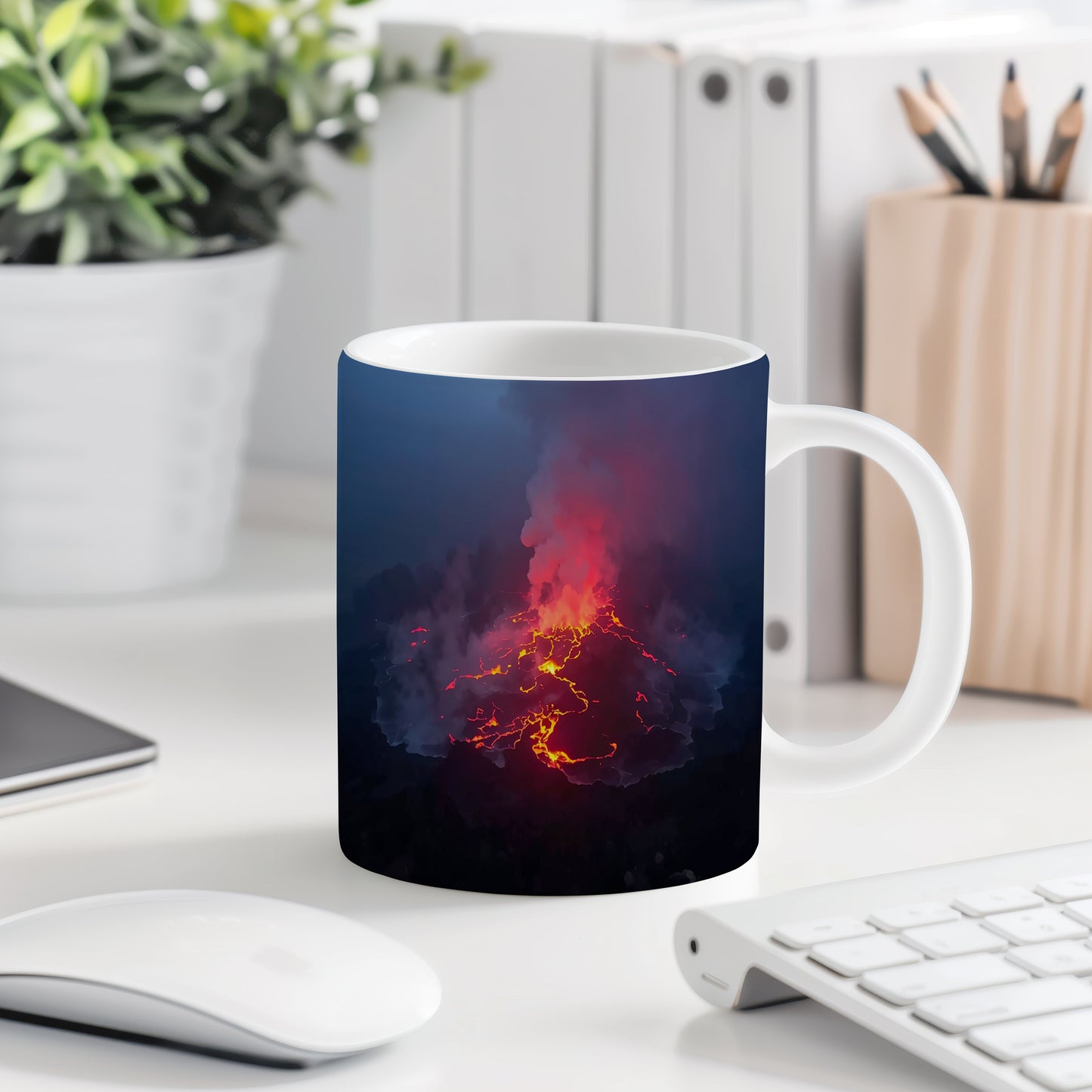 Hrnek s motivem z vodního světa – Podmořský tanec plamenů